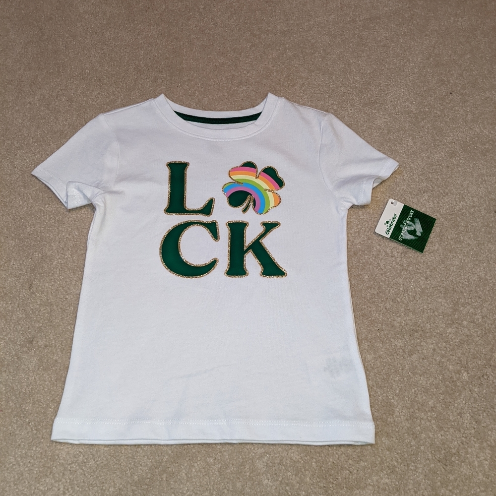 Nwt Way To Celebrate St. Patricks Day Girl's Luck T-Shirt - Picture 1 of 11